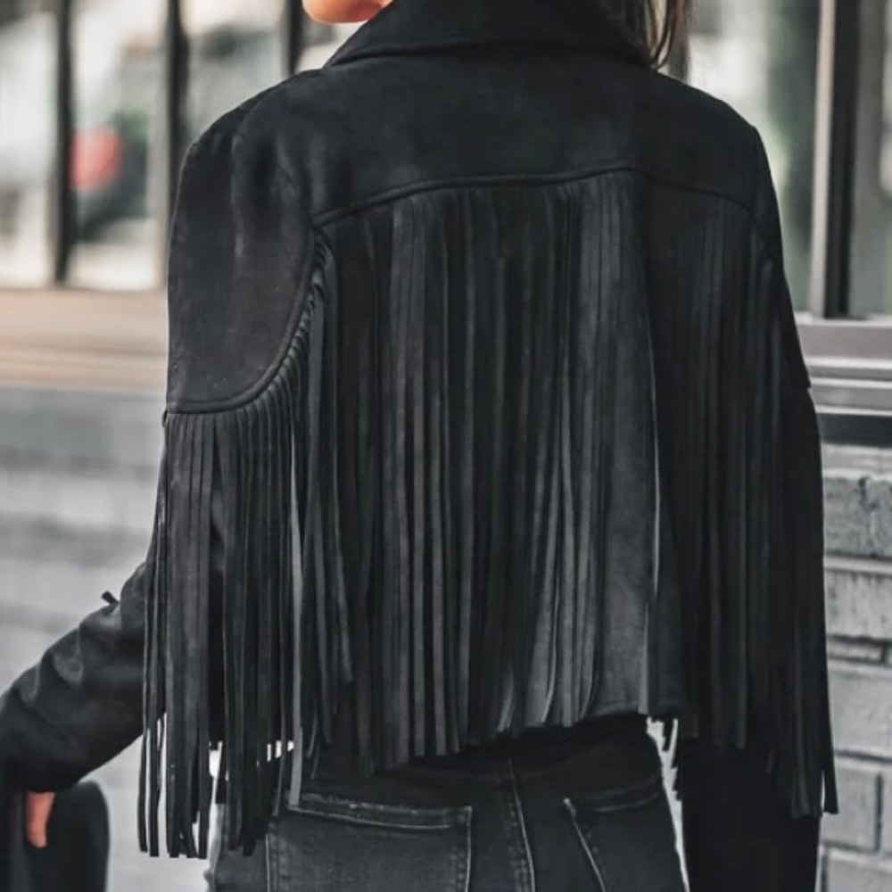 Vintage Suede Fringe Jacket
